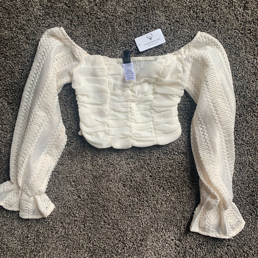 Cream Off the shoulder top